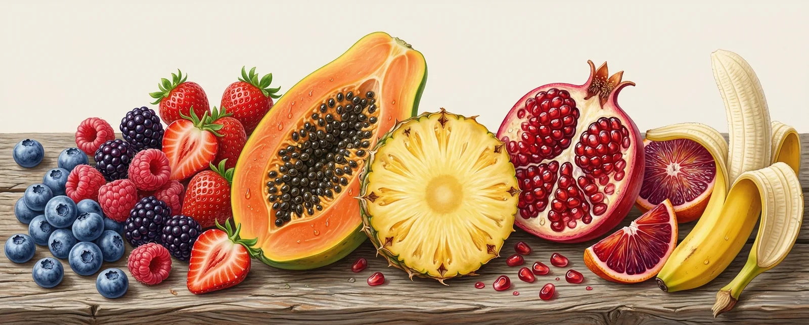 Fruits polyphenols Nrf2 pathway berries bromelain gut health
