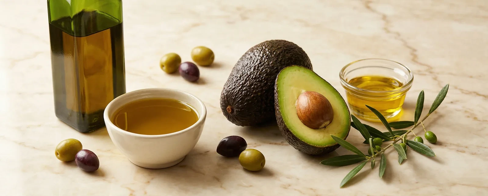 Extra virgin olive oil avocado monounsaturated fats oleic acid gut health