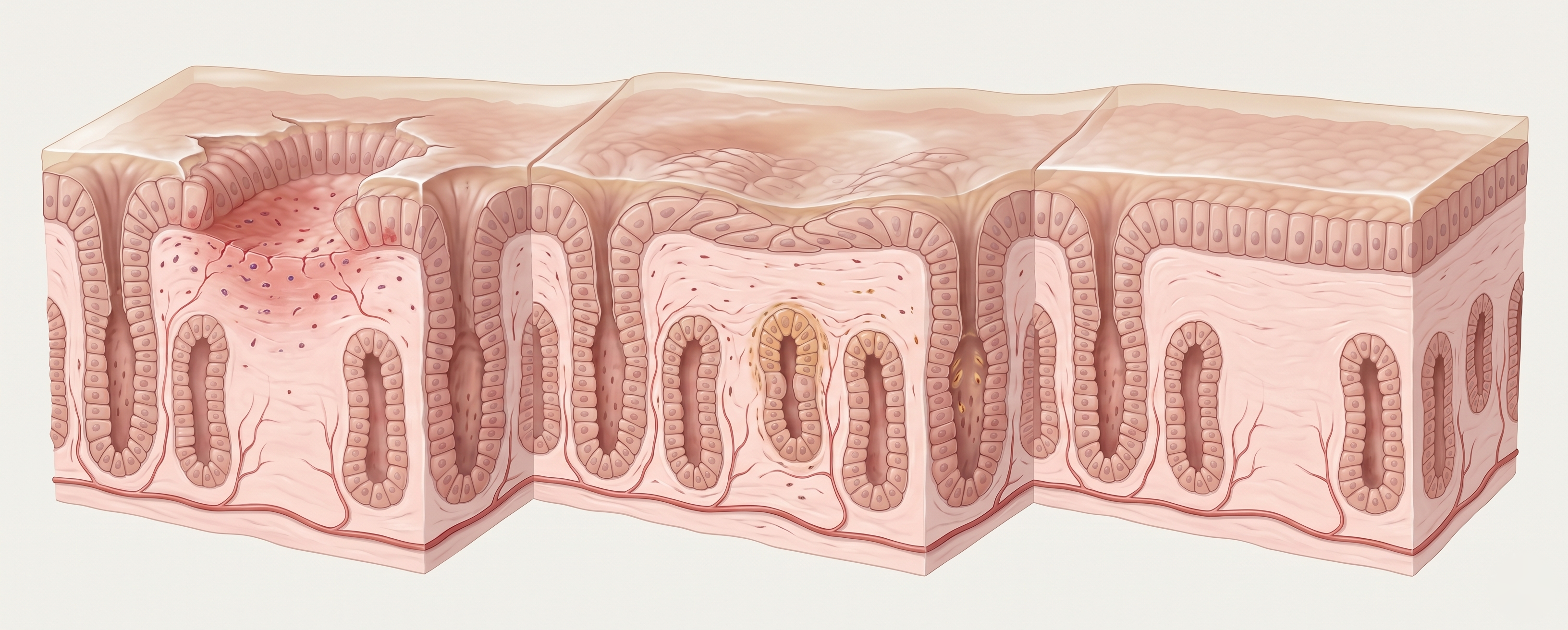 Vitamin A supporting epithelial repair and stomach lining regeneration