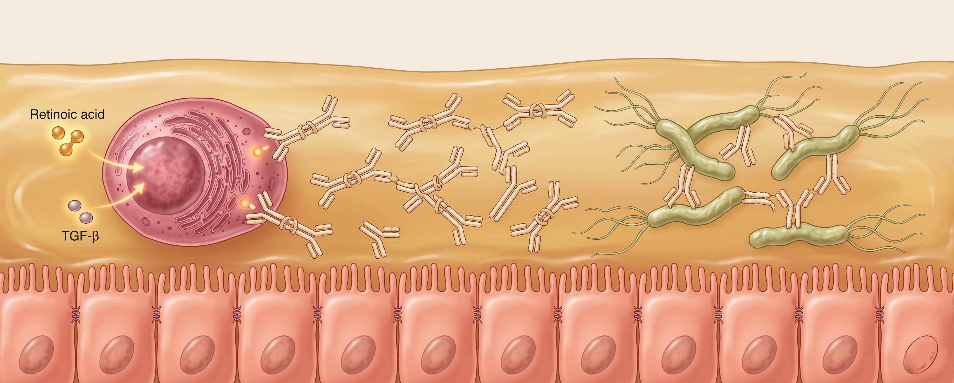 IgA antibodies acting as security guards in the gastric mucus layer