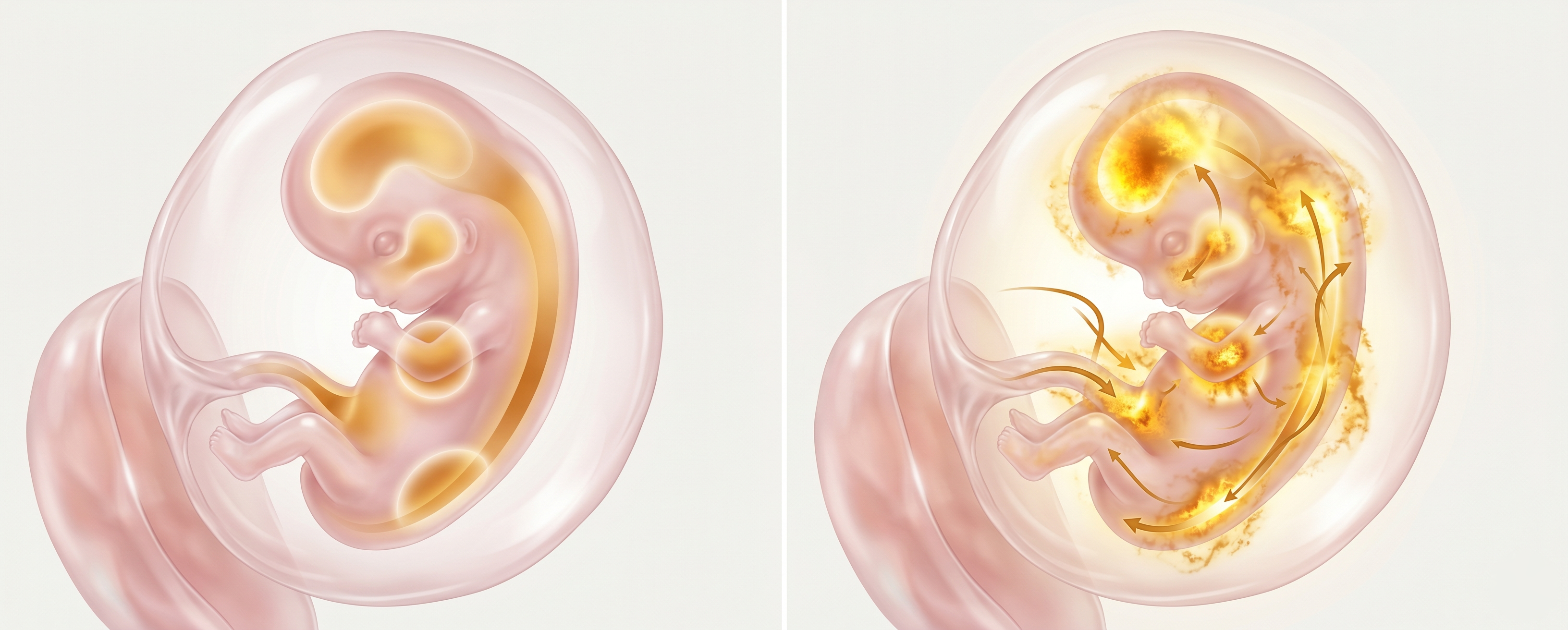 Illustration about excessive vitamin A and birth defects.